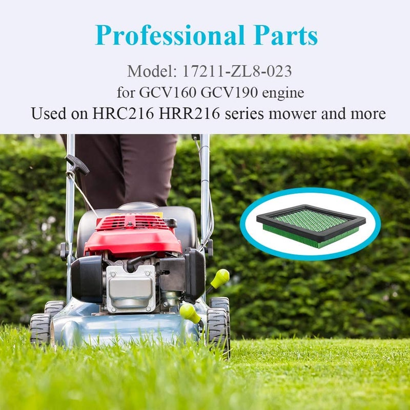 HOODELL فلتر هواء HOODELL 2 حزمة 17211-zl8-023، متوافق مع هوندا gcv160 gcv190، هوسكفارنا 7021p، عنصر فلتر هواء جزازة العشب الممتازة - Image 3